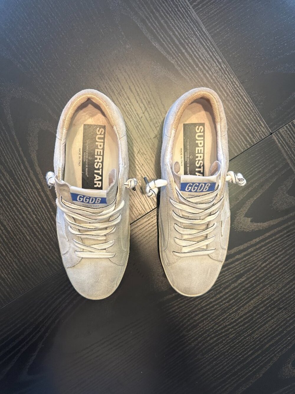 Golden Goose Grey Suede Super Star Low Top Sneakers - Picture 3 of 5